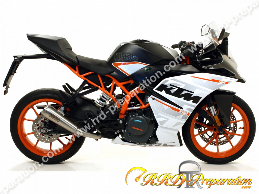 Kit silencieux ARROW PRO RACE avec raccord pour collecteur ORIGINE pour KTM RC 390 de 2017 à 2020