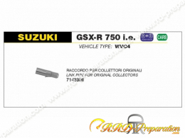 Raccord non catalysé pour silencieux ARROW sur collecteur d'origine pour moto SUZUKI GSX-R 750 i.e et 650 i.e de 2011 à 2016