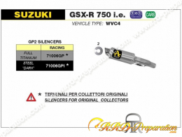 Silencieux d'échappement ARROW GP2 pour collecteur ORIGINE pour Suzuki GSX-S 750 i.e. et 650 i.e. de 2011 à 2016