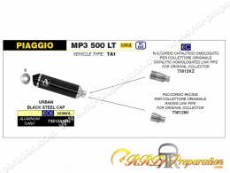 Kit silencieux ARROW URBAN avec raccord pour collecteur d'origine sur Maxi-Scooter Piaggio MP3 500 LT de 2017 à 2018