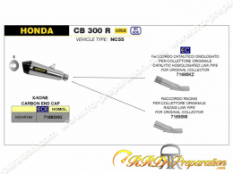 Kit silencieux ARROW X-KONE avec raccord pour collecteur d'origine pour Honda CB 300 R de 2018 à 2020