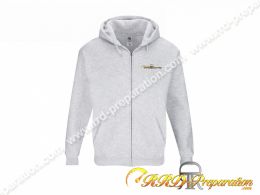 Sudadera gris bordada con...