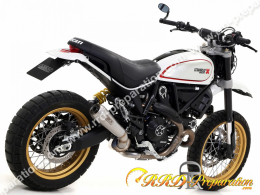 Kit silencieux ARROW PRO RACE avec raccord pour collecteur d'origine sur Ducati Scrambler 800 Desert Sled de 2017 à 2020