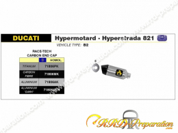 Silencieux d'échappement ARROW RACE-TECH pour collecteur d'origine sur Ducati 939 HYPESTRADA, SUPERMOTARD de 2013 à 2018