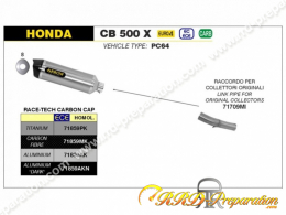 Kit silencieux d'échappement ARROW RACE TECH avec raccord sur collecteur ORIGINE pour moto Honda CB 500 X de 2019/2020