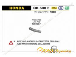 Raccord ARROW inox pour moto HONDA CBR 500 R et CB 500 F de 2019 à 2020