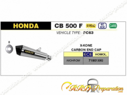 Silencieux d'échappement ARROW X-KONE pour Honda CB 500 F et CBR 500 R de 2019 à 2020