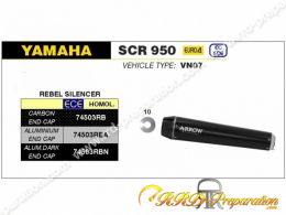 Silencieux d'échappement ARROW REBEL DARK pour moto YAMAHA SCR 950 de 2017 à 2020
