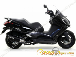 Silencieux d'échappement ARROW Urban Black Steel pour maxi-scooter KYMCO DOWNTOWN 350 de 2016 à 2019