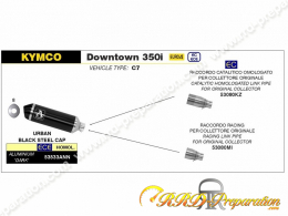 Kit silencieux d'échappement ARROW Urban pour collecteur d'origine sur KYMCO DOWNTOWN 350 de 2016 à 2019