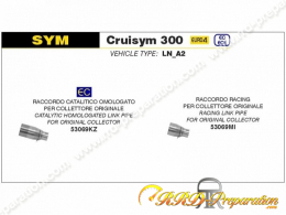 Raccord ARROW pour silencieux URBAN pour collecteur d'origine pour maxi-scooter SYM CruiSym 300 de 2017 à 2020