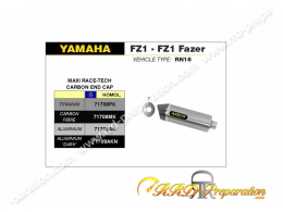 Silencieux d'échappement ARROW MAXI RACE-TECH sur collecteur ORIGINE pour Yamaha FZ1 - FZ1 FAZER de 2006 à 2016