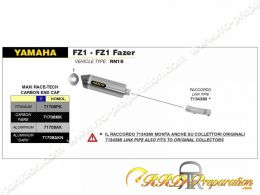 Kit silencieux d'échappement avec raccord ARROW MAXI RACE-TECH sur collecteur ORIGINE pour Yamaha FZ1-FZ1 FAZER 2006 à 2016