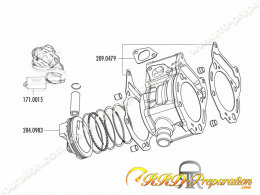 Kit 300cc POLINI Ø77mm cylindre / piston occasion pour PIAGGIO, VESPA, DERBI, PEUGEOT ... 300 a partir de 2017