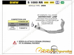 Ligne d'échappement complète ARROW COMPETITION LOW pour moto BMW S 1000 RR de 2019 à 2022