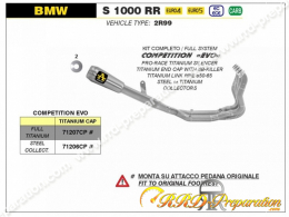 Ligne d'échappement complète ARROW COMPETITION EVO pour moto BMW S 1000 RR de 2019 à 2022