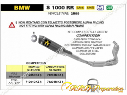 Ligne d'échappement complète ARROW COMPETITION pour moto BMW S 1000 RR de 2019 à 2022