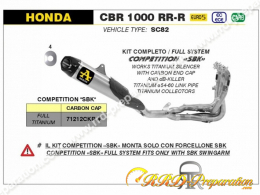 Ligne d'échappement complète ARROW COMPETITION "SBK" pour HONDA CBR 1000 RR-R de 2020 à 2022