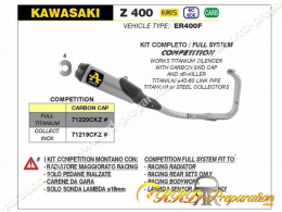 igne d'échappement complète ARROW COMPETITION pour Kawasaki Z 400 et NINJA 400 à partir de 2023