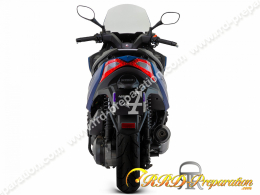 Ligne d'échappement ARROW Urban Black Steel pour maxi-scooter KYMCO DOWNTOWN 125 de 2021 à 2023