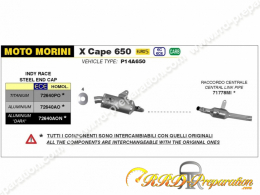 Kit silencieux avec raccord ARROW INDY RACE pour MOTO MORINI X-CAPE 650 de 2022 à 2023