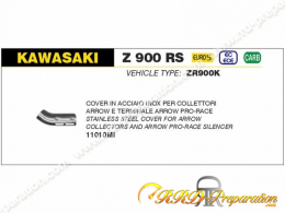 Pare chaleur ARROW en acier inoxydable pour ligne d'échappement PRO RACE sur KAWASAKI Z 900 RS de 2022 à 2023