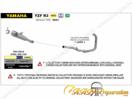 Ligne d'échappement complète PRO-RACE ARROW pour Yamaha MT-03 de 2016 à 2019 et YZF R3 à partir de 2019