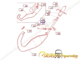 Entretoise de fixation d'échappement APRILIA pour APRILIA 125 2 temps AF1, CLASSIC, PEGASO, ...