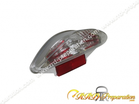 Feu ar scooter/cyclo leds bcd nitro/aerox rx blanc homologue ailettes noir