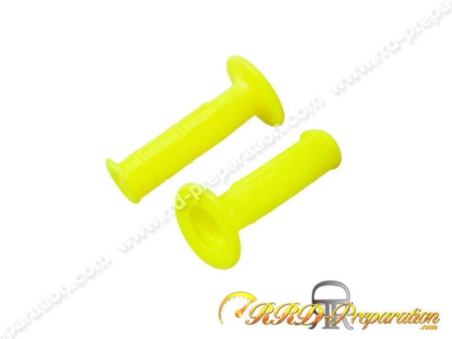 Poignées de guidon Jaune Fluo, DOMINO, 118mm