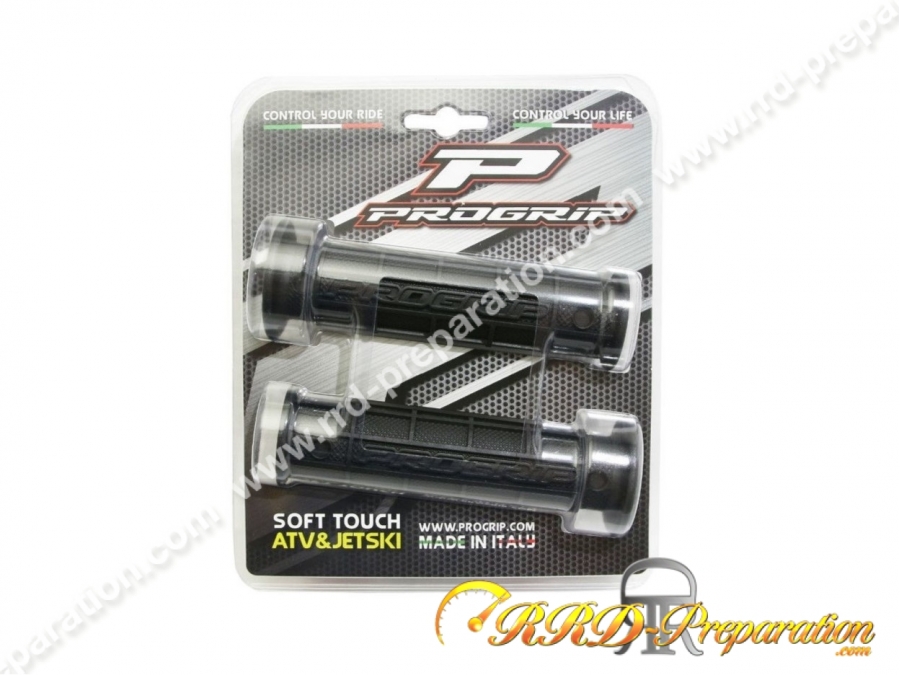 Handlebar grips, closed sides coating, PROGRIP 726, black, for QUAD