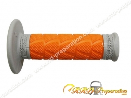 Poignées de guidon, revêtement côtés fermés, PROGRIP 783, 115 mm, couleur Gris / Orange