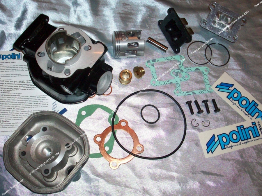 Kit 70cc POLINI válvulas grandes W aluminio Ø47mm completo MINARELLI RV6, RV5, RV4, RV3