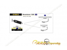 Ligne complète ARROW URBAN pour MAXI SCOOTER KYMCO DOWNTOWN 125i de 2009 à 2016 et KAWASAKI J 125 à partir de 2016