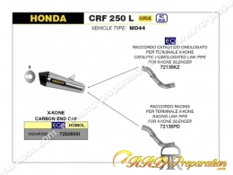 Kit silencieux avec raccord ARROW X-KONE pour Honda CRF 250 L de 2017 à 2018
