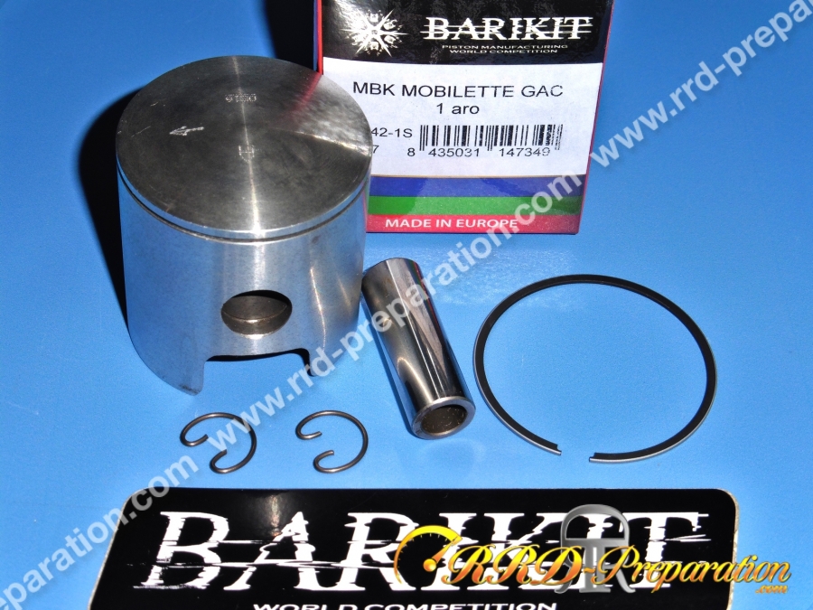 Piston Ø47mm pour kit 75cc BARIKIT carré aluminium mono-segment MOTOBECANE / MBK AV7 / AV10