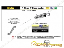 Kit silencieux d'échappement avec raccord ARROW X-Kone pour BMW R Nine T Scrambler de 2016 à 2019