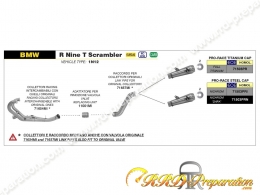 Ligne d'échappement complète ARROW PRO-RACE avec adaptateur de suppression de valve pour BMW R Nine T Scrambler de 2016 à 2019