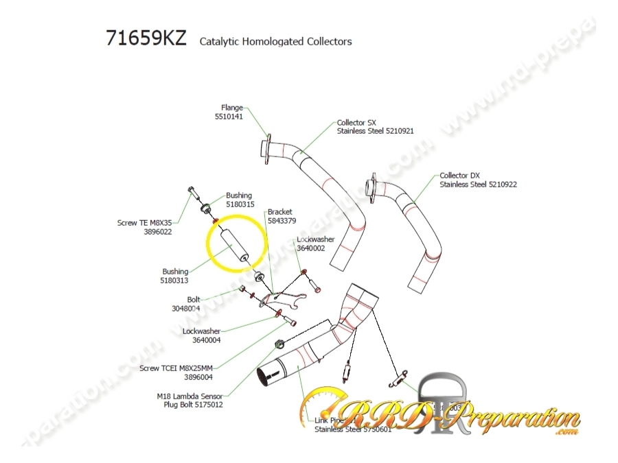 Entretoise de rechange (5180313) pour collecteur ARROW