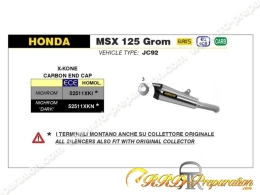 Silencieux d'échappement ARROW X-KONE pour moto HONDA MSX 125 GROM de 2021 à 2022