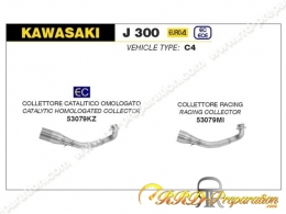 Collecteur ARROW pour silencieux URBAN pour KAWASAKI J300 de 2017 à 2020