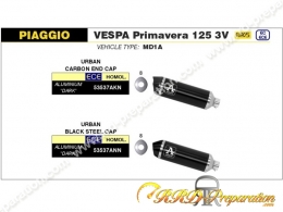 Silencieux ARROW URBAN pour maxi-scooter PIAGGIO VESPA SPRINT 125 3V de 2021 à 2022 et VESPA PRIMAVERA 125 3V à partir de 2021