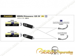 Ligne complète ARROW URBAN pour maxi-scooter PIAGGIO VESPA SPRINT 125 3V de 2021/2022 et VESPA PRIMAVERA 125 3V de 2021/2023