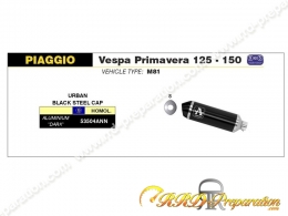 Silencieux ARROW URBAN pour maxi-scooter PIAGGIO VESPA PRIMAVERA 125/150 de 2014 à 2016