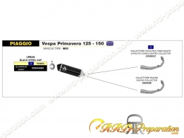 Ligne complète ARROW URBAN pour maxi-scooter PIAGGIO VESPA PRIMAVERA 125/150 de 2014 à 2016