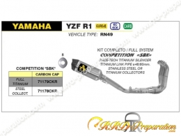 Ligne d'échappement complète ARROW COMPETITION "SBK" pour YAMAHA YZF R1de 2017 à 2022