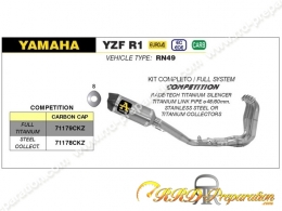 Ligne d'échappement complète ARROW COMPETITION pour YAMAHA YZF R1 de 2017 à 2022