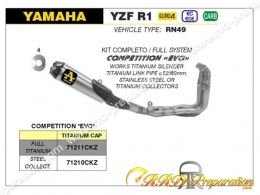 Ligne d'échappement complète ARROW Compétition "EVO" pour YAMAHA YZF R1 de 2017 à 2024