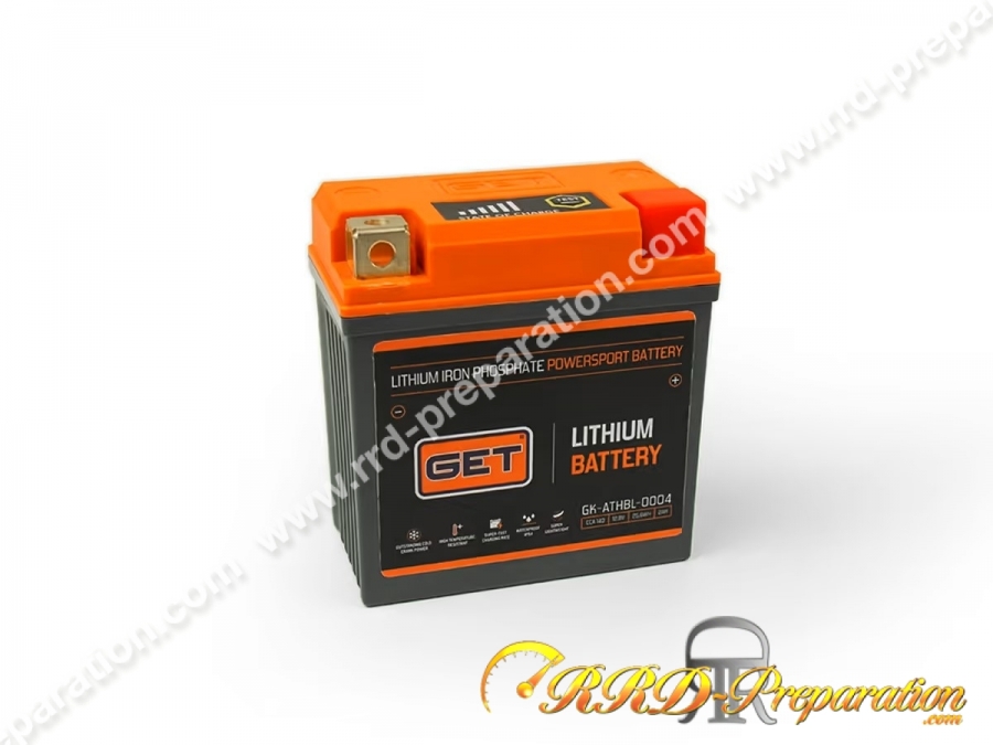 Batterie GET GK-ATHBL-0004 12V 2AH LITHIUM pour moto, mécaboite, scooters