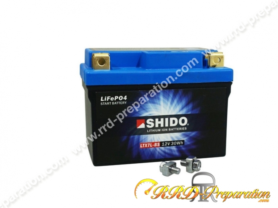 Batterie Lithium Ion SHIDO pour moto LTX7L-BS dans votre boutique-All-bikes